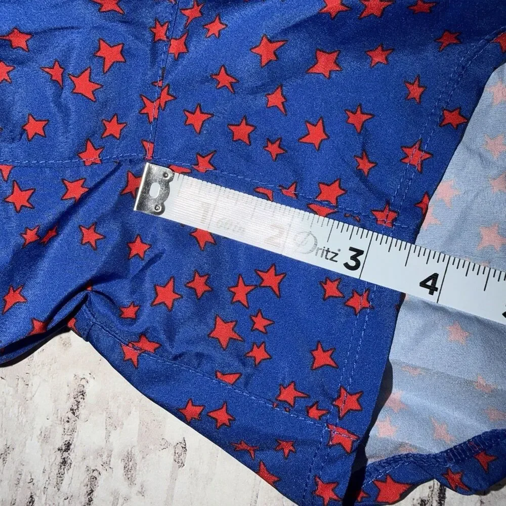 Nike Dri-FIT Women’s 1X Blue Red Star Print Running Shorts NWT Plus Size